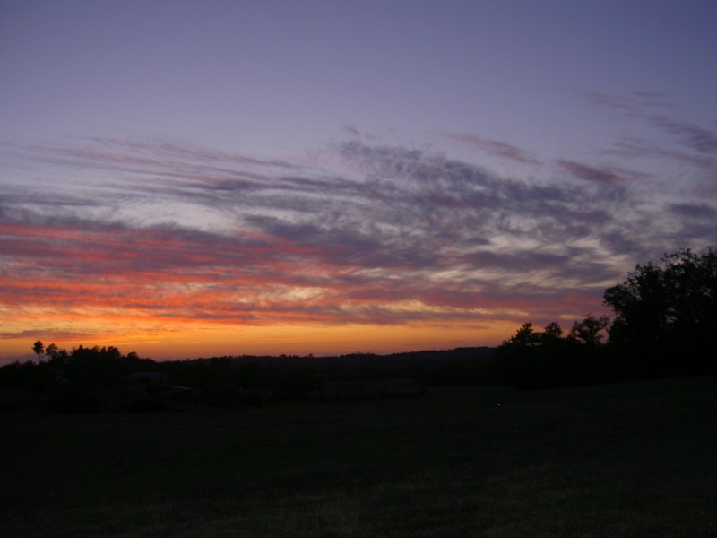 sunset at La Giraudiere south west france