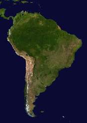 south america satelite image