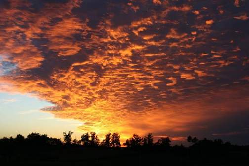 sunset in south west france image