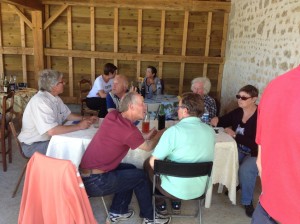 Volunteers sunday lunch in France