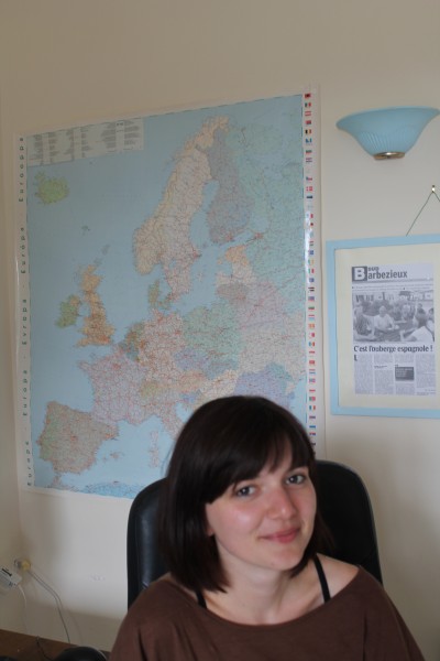 Slovakian intern Eva works with new applications