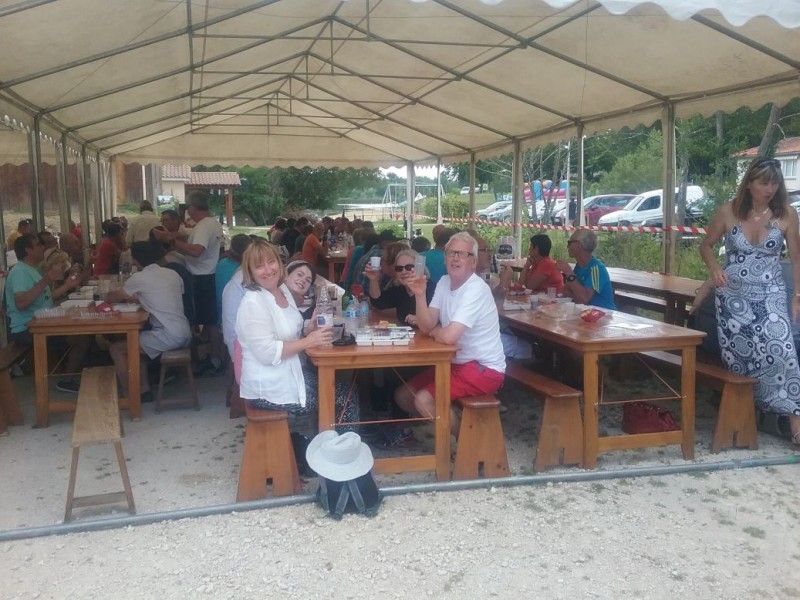 Large crowd attended and enjoyed catered lunch under the marquees.
