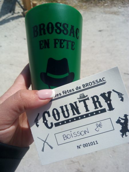 Volunteers in France take part in Brossac fete in the south west of France