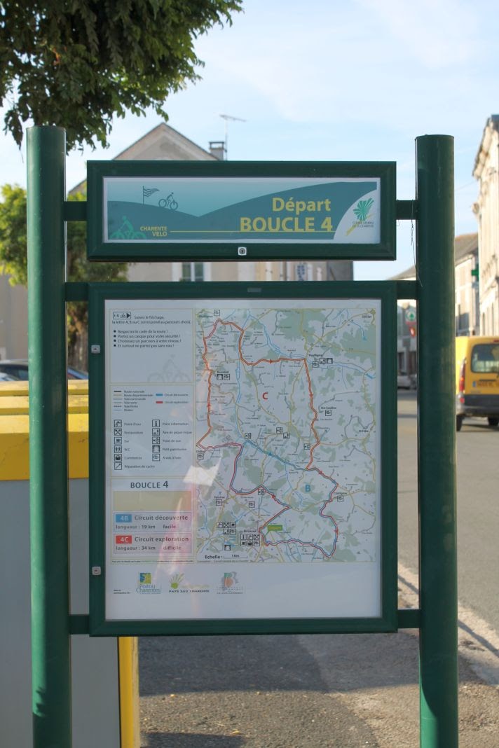 Brossac cycle routes