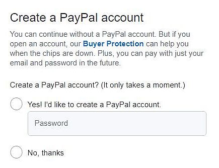 creat paypal account