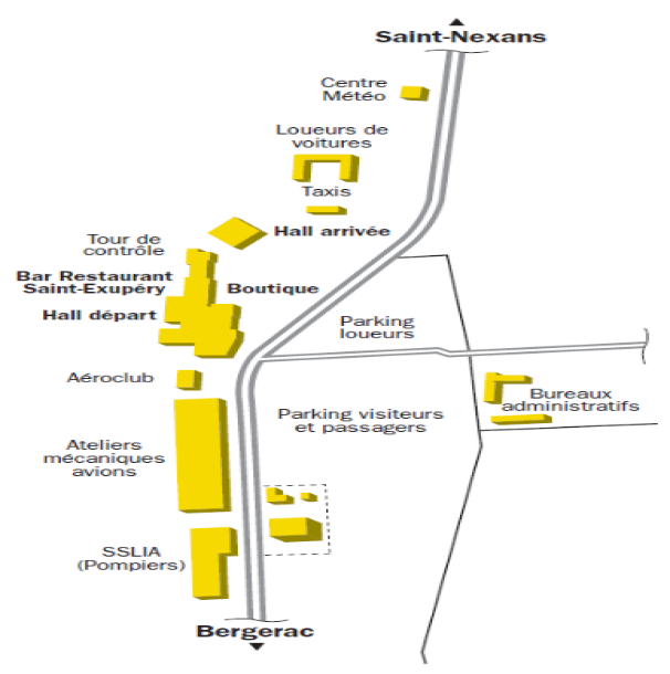 bergerac airport map